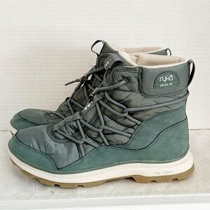 Ryka Brae Womens Teal Water Repellent Puffer Winter Boots Sz 7